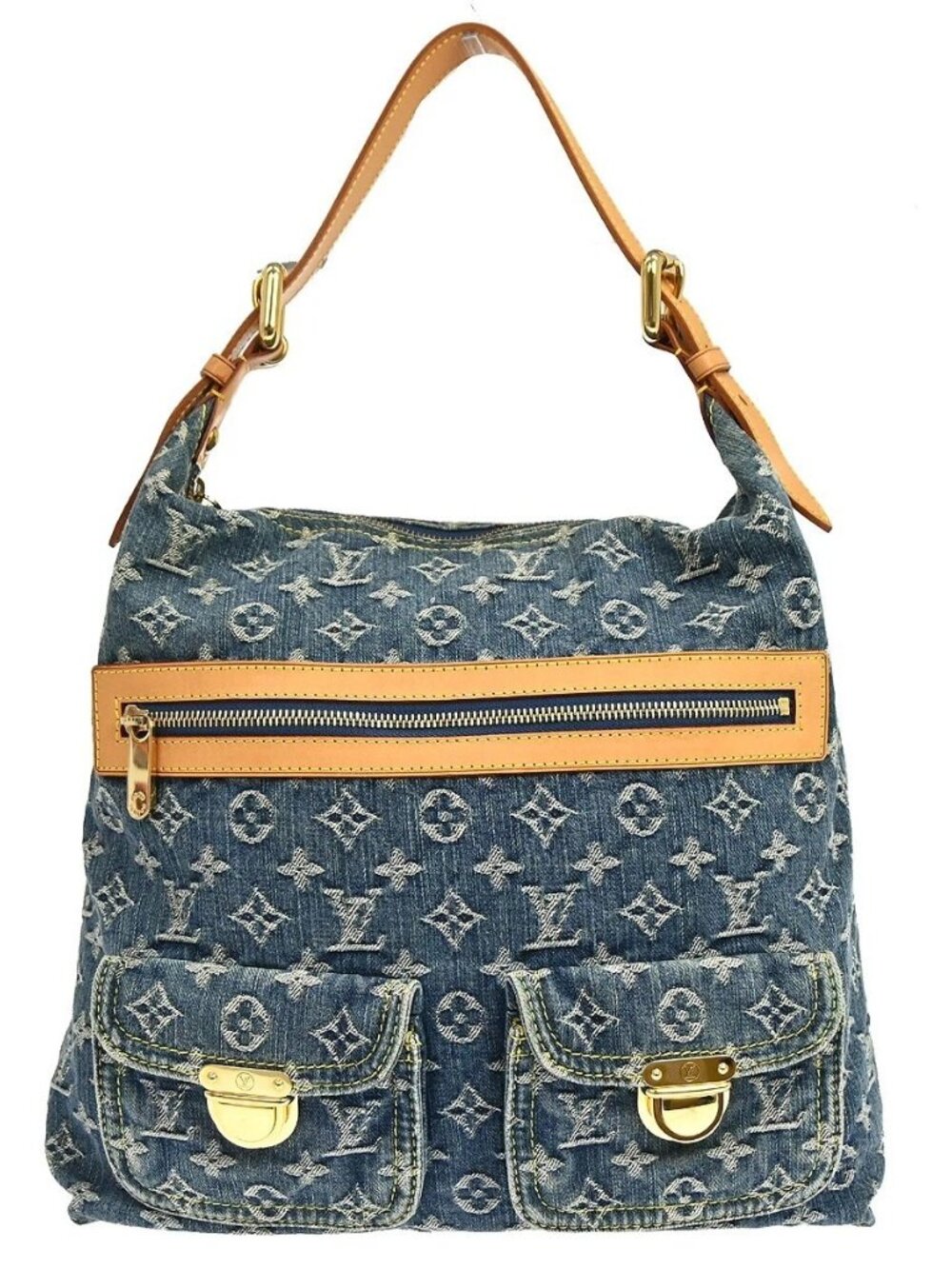 Louis Vuitton Monogram Denim Baggy GM Shoulder Bag M95048 FL1025 197658